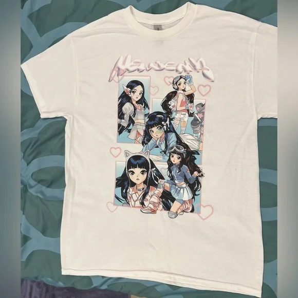 Gildan | Shirts | New Jeans K Pop White Tee From